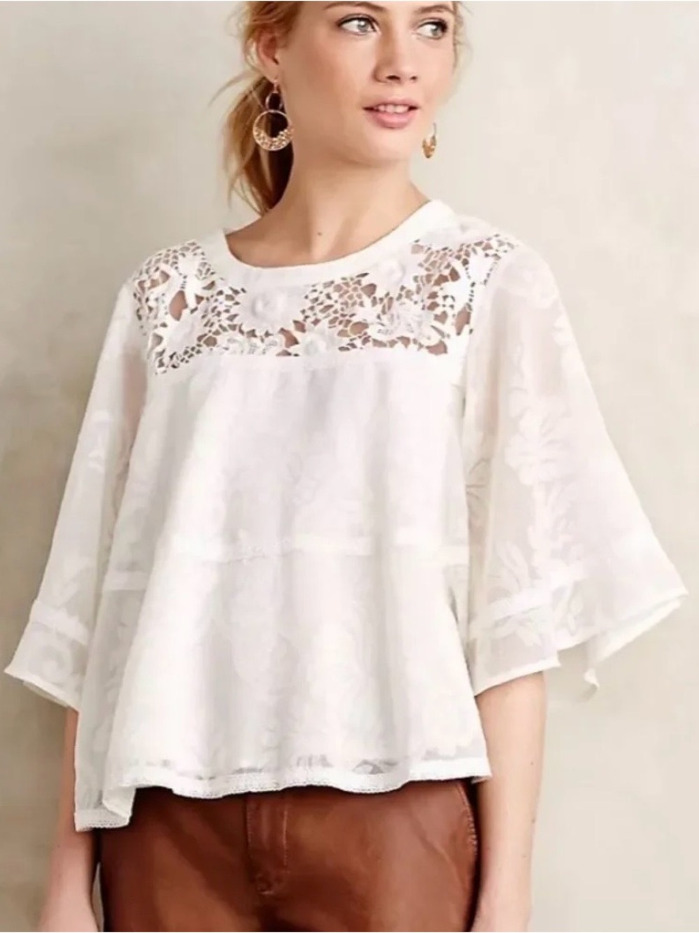 Anthropologie Vanessa Virginia Vasanti Peasant Top, XS
